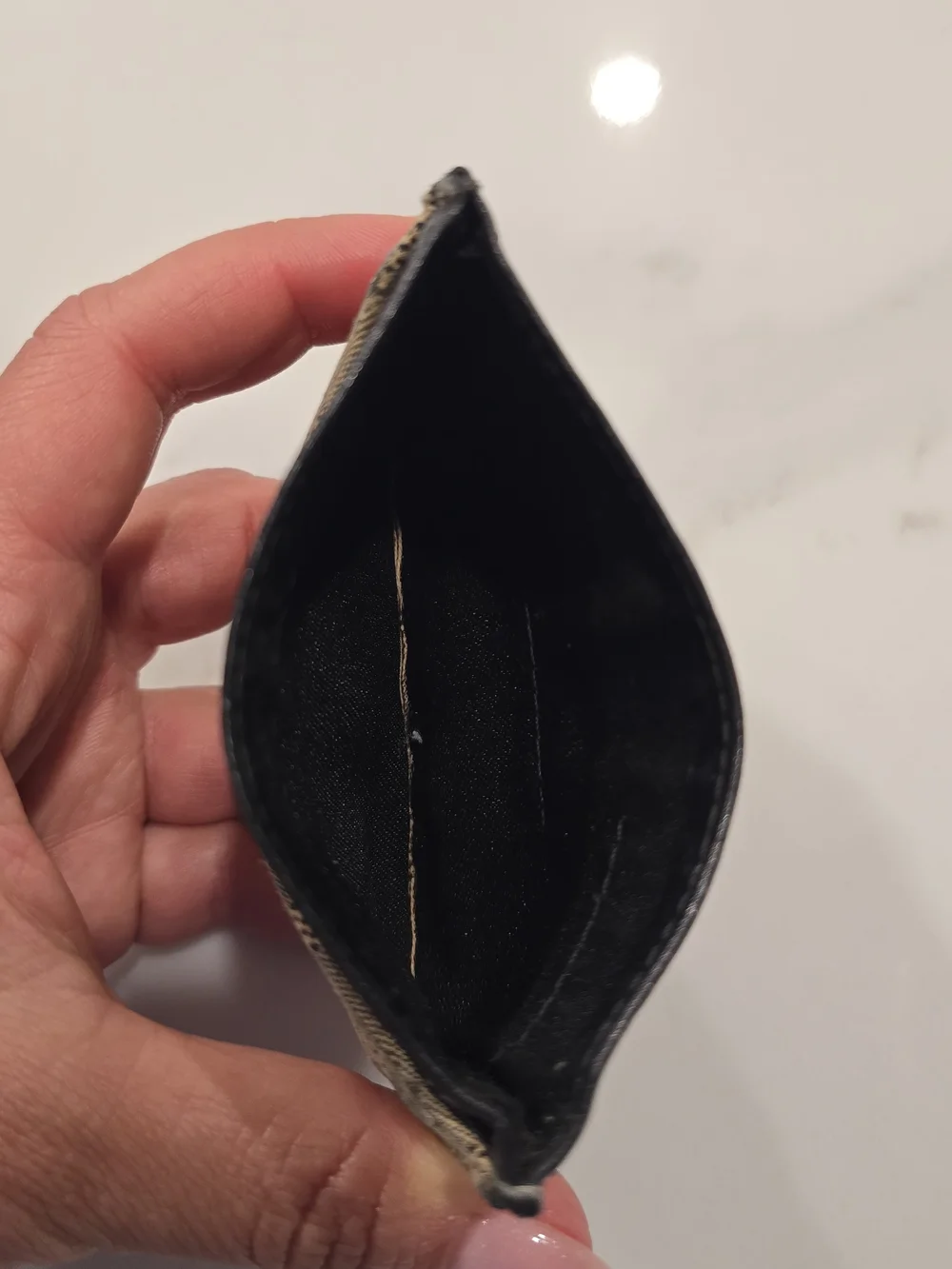 Fendi Vintage Zucca Monogram Leather Slim Card Holder Wallet